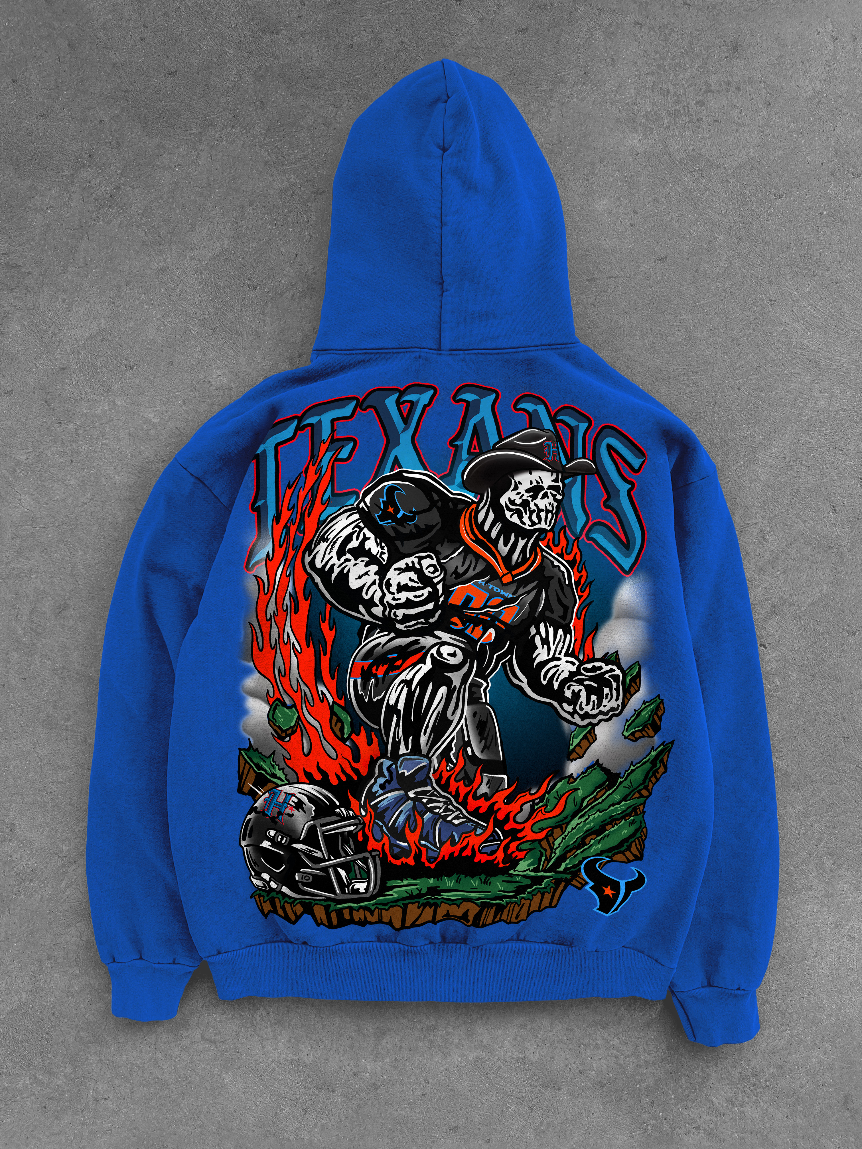 Texans Blue Hoodie Back